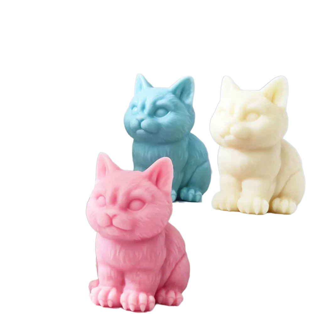 3D Maine Coon Cat Silicone Molds DIY Handmade Scented Candle Mold Cute Animal Plaster Soap Epoxy Resin Ornament Mould Making acacuss