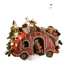 Christmas Decorations For Home Xmas Car Interior Decor Figurine Santa Clause Sculptures With Night Lights Guard Figure Gifts New acacuss