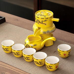 SET de thé semi-automatique en porcelaine peint à la main - ACACUSS
