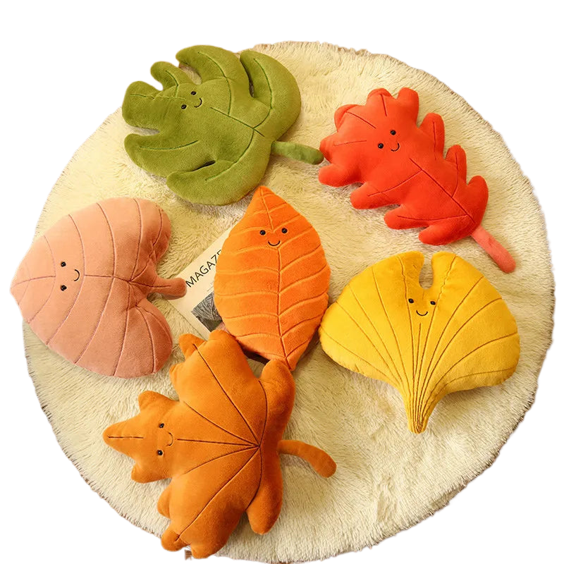 Cushion Soft Leaf Pillow Simulation Leaf Cushion Children's Room Green Plant Decoration  Chair Cushion acacuss