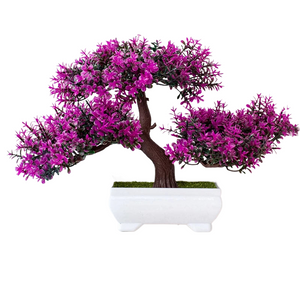 Artificial Plants Bonsai Small Tree Pot Fake Plant Flowers Potted Ornaments For Home Festival Wedding Decoration Accessories acacuss