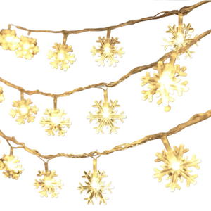3M 20LED Snowflake LED String Lights Christmas Ornaments Home Christmas Tree Hanging Decoration Navidad Noel New Year Gifts 2023 acacuss