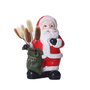 Christmas Santa Claus Figure Statues Resin Crafts Vase Sculpture Desktop Festival Ornament Living Room Interior Home Decor Gift acacuss