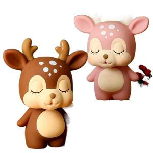 Cartoon Cute Deer Shape Piggy Bank Coin Storage Container Money Jar Coins Money Box Large Savings Box Valentine's Day Gifts acacuss