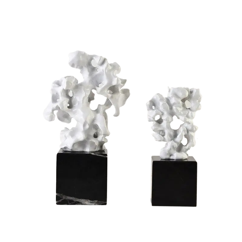 Hollow Out Coral Creative Resin Crafts Sculpture Taihu Stone Rockery Desk Ornaments Living Room Decoration Modern Home Decor