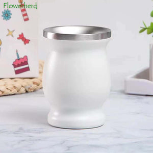 8oz Yerba Mate Tea Cup Double-walled Natural Gourd Drinkware Teaware Argentina Gourd-shaped Easy Clean Stainless Steel acacuss