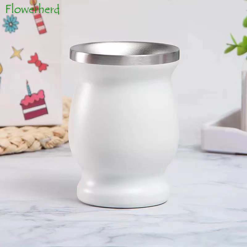 8oz Yerba Mate Tea Cup Double-walled Natural Gourd Drinkware Teaware Argentina Gourd-shaped Easy Clean Stainless Steel acacuss