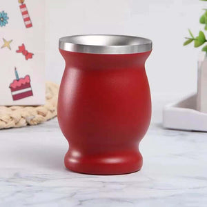 8oz Yerba Mate Tea Cup Double-walled Natural Gourd Drinkware Teaware Argentina Gourd-shaped Easy Clean Stainless Steel acacuss