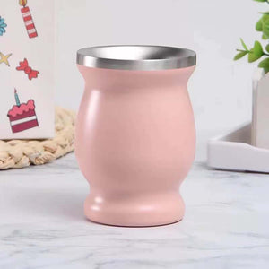 8oz Yerba Mate Tea Cup Double-walled Natural Gourd Drinkware Teaware Argentina Gourd-shaped Easy Clean Stainless Steel acacuss