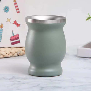 8oz Yerba Mate Tea Cup Double-walled Natural Gourd Drinkware Teaware Argentina Gourd-shaped Easy Clean Stainless Steel acacuss
