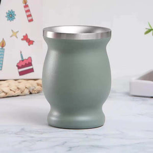 8oz Yerba Mate Tea Cup Double-walled Natural Gourd Drinkware Teaware Argentina Gourd-shaped Easy Clean Stainless Steel acacuss