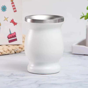 8oz Yerba Mate Tea Cup Double-walled Natural Gourd Drinkware Teaware Argentina Gourd-shaped Easy Clean Stainless Steel acacuss