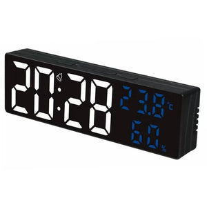 9 Inch Large Digital Wall Clock Temperature and Humidity Display Night Mode Table Alarm Clock 12/24H Electronic LED Clock acacuss