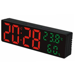 9 Inch Large Digital Wall Clock Temperature and Humidity Display Night Mode Table Alarm Clock 12/24H Electronic LED Clock acacuss