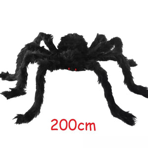 90/150/200cm Black Scary Giant Spider Huge Spiders Web Halloween Decoration Props Haunted House Holiday Outdoor Giant Decoration acacuss