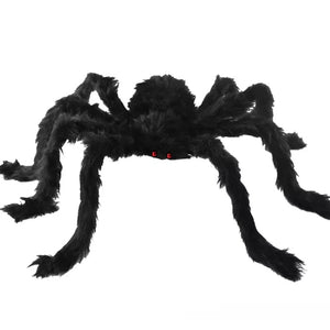 90/150/200cm Black Scary Giant Spider Huge Spiders Web Halloween Decoration Props Haunted House Holiday Outdoor Giant Decoration acacuss