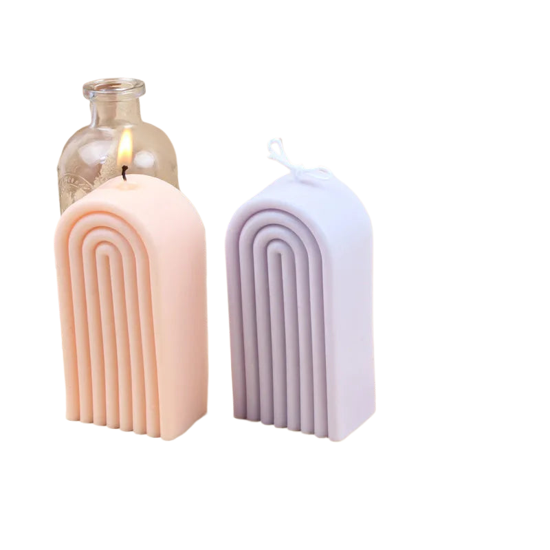 14cm Rainbow Arch Silicone Mold DIY Candle Mold Geometry Candle Making Epoxy Resin Soap Gypsum Chocolate Mould Craft Home Decor acacuss