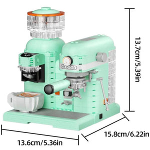 924PCS Coffee Machine Building Block Set Mini Grinder Assembly Model Bricks Toys Desktop Decoration Children's Christmas Gifts acacuss