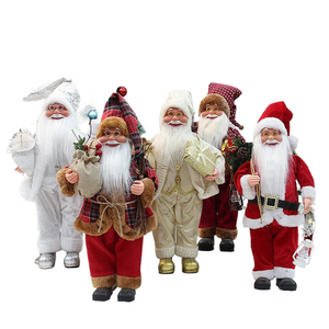 Christmas Decorations 18 Inch 46cm Standing Posture Santa Claus Doll Supermarket Window Decoration Ornaments acacuss