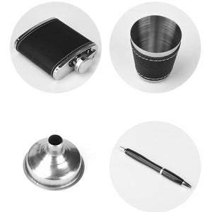 9oz High Quality Stainless Steel 304 Hip Flask Set Whiskey Wine Flagon Alcohol Drink Bottle Travel Drinkware For Gifts acacuss