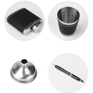 9oz High Quality Stainless Steel 304 Hip Flask Set Whiskey Wine Flagon Alcohol Drink Bottle Travel Drinkware For Gifts acacuss