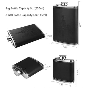 9oz High Quality Stainless Steel 304 Hip Flask Set Whiskey Wine Flagon Alcohol Drink Bottle Travel Drinkware For Gifts acacuss