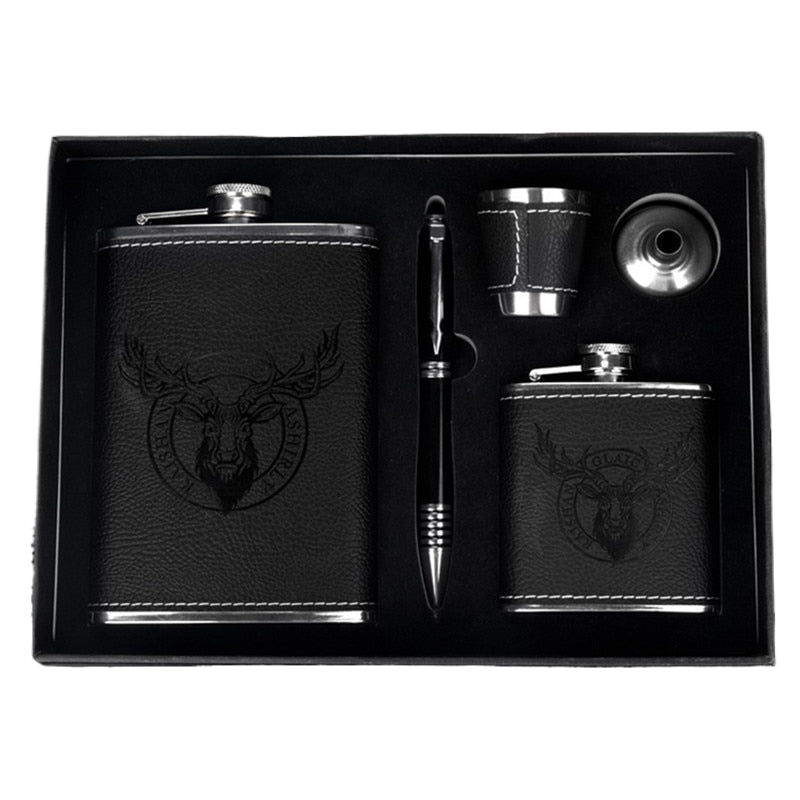 9oz High Quality Stainless Steel 304 Hip Flask Set Whiskey Wine Flagon Alcohol Drink Bottle Travel Drinkware For Gifts acacuss