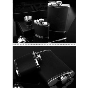 9oz High Quality Stainless Steel 304 Hip Flask Set Whiskey Wine Flagon Alcohol Drink Bottle Travel Drinkware For Gifts acacuss