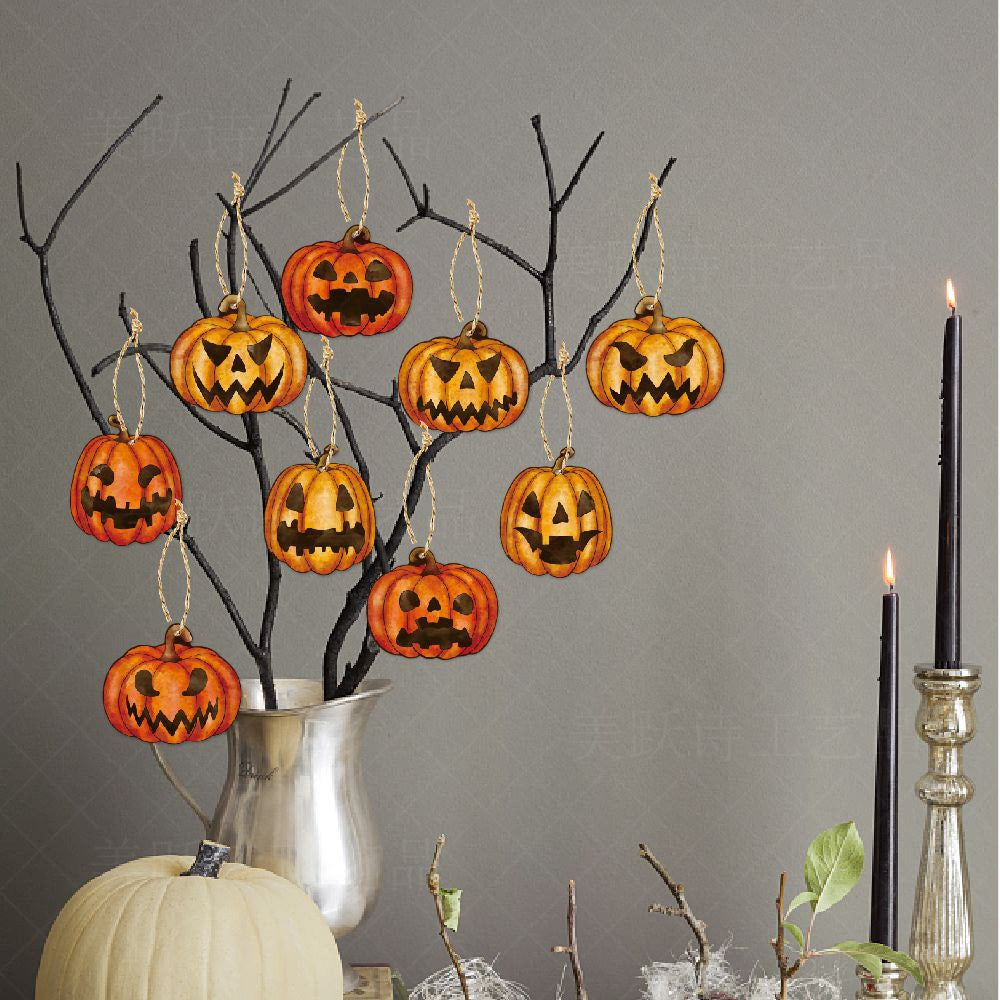 9pcs Halloween Party Decors Pumpkin Hanging Pendants Happy Halloween Ghost Festival Party Decoration for Home 2023 Pumpkin Decor acacuss