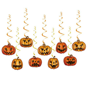 9pcs Halloween Party Decors Pumpkin Hanging Pendants Happy Halloween Ghost Festival Party Decoration for Home 2023 Pumpkin Decor acacuss