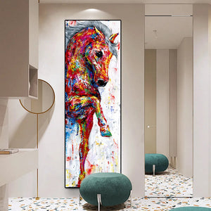 AHPAINTING Canvas Painting Wall Art Poster Animal Print The Running Horse Picture Living Room Home Decor No Frame acacuss