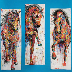 AHPAINTING Canvas Painting Wall Art Poster Animal Print The Running Horse Picture Living Room Home Decor No Frame acacuss