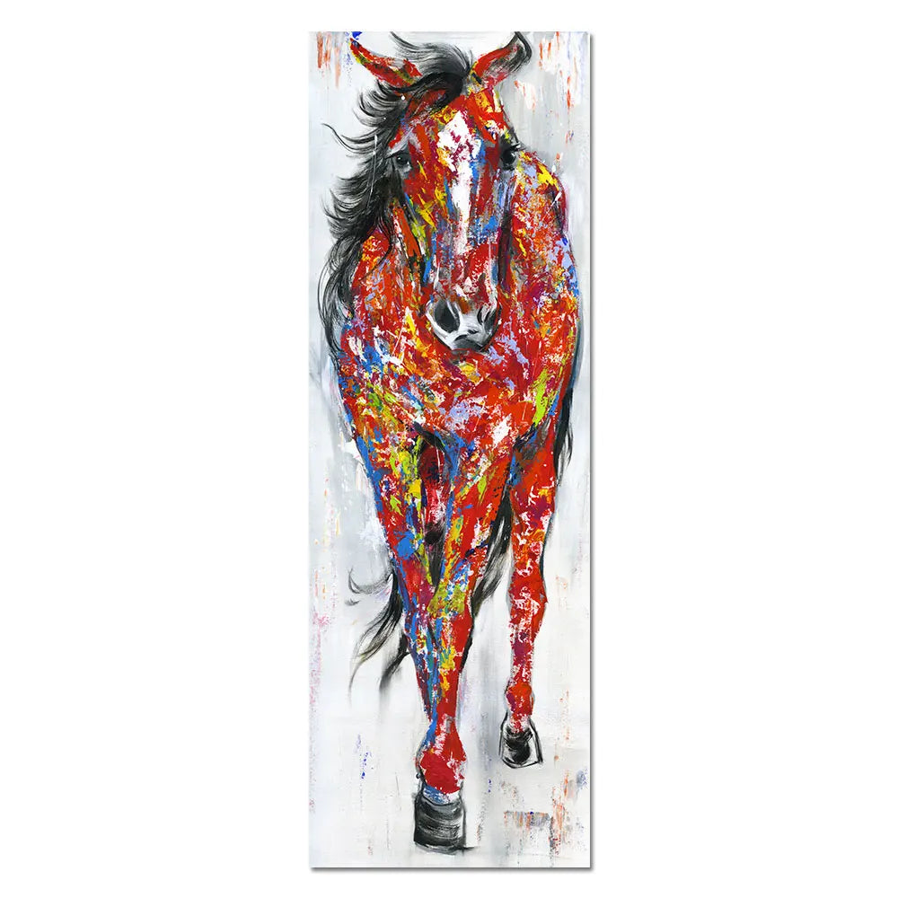AHPAINTING Canvas Painting Wall Art Poster Animal Print The Running Horse Picture Living Room Home Decor No Frame acacuss