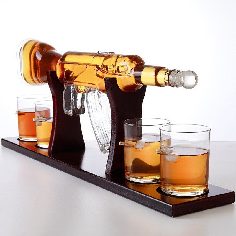 AK-47 Whiskey Scotch Decanter Set Best for whiskey gift acacuss
