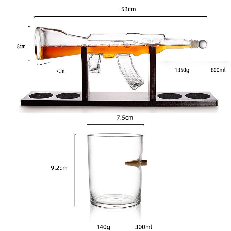 AK-47 Whiskey Scotch Decanter Set Best for whiskey gift acacuss