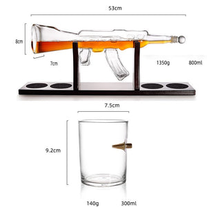 AK-47 Whiskey Scotch Decanter Set Best for whiskey gift acacuss