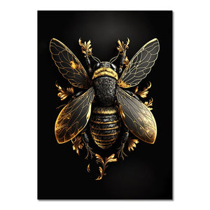 Abstract Black Gold Animal Canvas Painting Owl Tiger Lion Wolf Eagle Zebra Bull Posters Wall Art Pictures for Room Home Decor acacuss