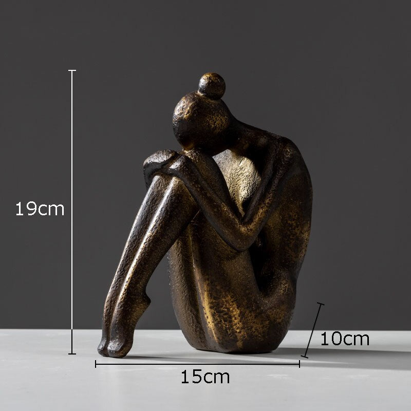 Abstract Character Girl Statue Decorative Bookends Library Bookcase Bookshelf Bookends Desk Decoration Resin Figures Sculpture acacuss