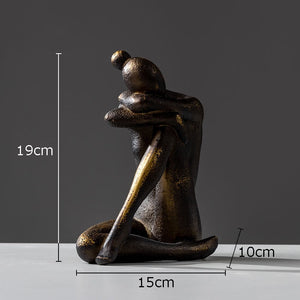 Abstract Character Girl Statue Decorative Bookends Library Bookcase Bookshelf Bookends Desk Decoration Resin Figures Sculpture acacuss
