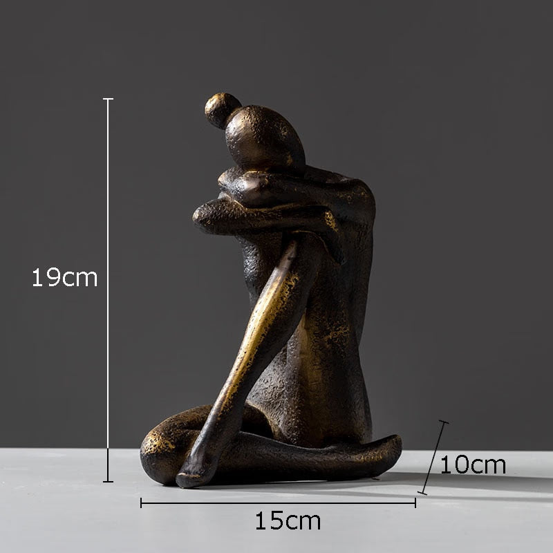 Abstract Character Girl Statue Decorative Bookends Library Bookcase Bookshelf Bookends Desk Decoration Resin Figures Sculpture acacuss