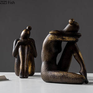 Abstract Character Girl Statue Decorative Bookends Library Bookcase Bookshelf Bookends Desk Decoration Resin Figures Sculpture acacuss