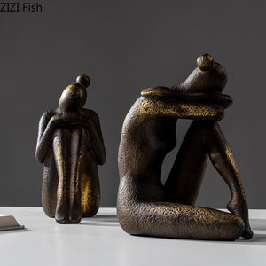 Abstract Character Girl Statue Decorative Bookends Library Bookcase Bookshelf Bookends Desk Decoration Resin Figures Sculpture acacuss