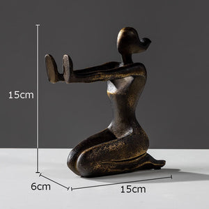 Abstract Character Girl Statue Decorative Bookends Library Bookcase Bookshelf Bookends Desk Decoration Resin Figures Sculpture acacuss