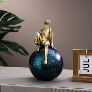 Abstract Character Sculpture Resin Statue Color Model Modern Home Decoration Living Room Decoration Office Desk Decor Gifts acacuss
