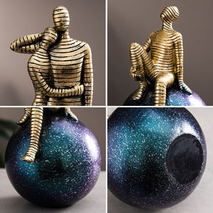 Abstract Character Sculpture Resin Statue Color Model Modern Home Decoration Living Room Decoration Office Desk Decor Gifts acacuss