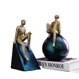 Abstract Character Sculpture Resin Statue Color Model Modern Home Decoration Living Room Decoration Office Desk Decor Gifts acacuss