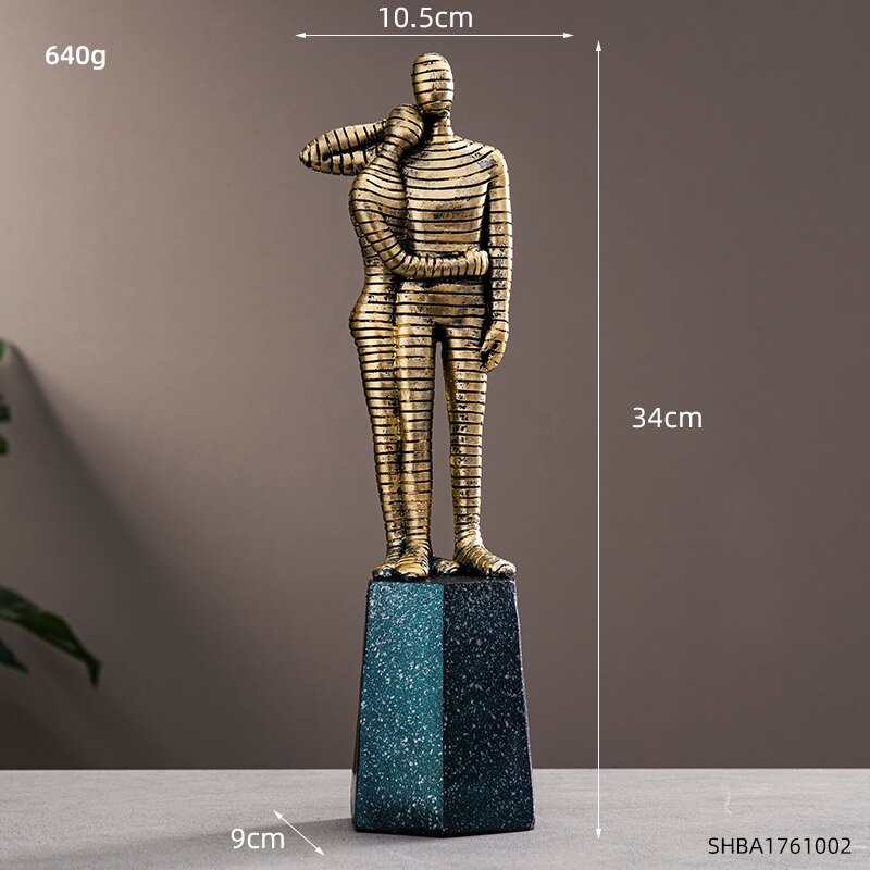 Abstract Character Sculpture Resin Statue Color Model Modern Home Decoration Living Room Decoration Office Desk Decor Gifts acacuss
