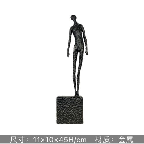 Abstract Creative Sculpture Balance Figure Art Ornaments Home Room Entrance Study Decorative Multi-Person Seesaw Statue acacuss