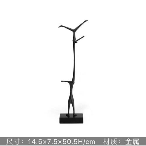 Abstract Creative Sculpture Balance Figure Art Ornaments Home Room Entrance Study Decorative Multi-Person Seesaw Statue acacuss