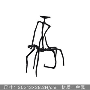 Abstract Creative Sculpture Balance Figure Art Ornaments Home Room Entrance Study Decorative Multi-Person Seesaw Statue acacuss